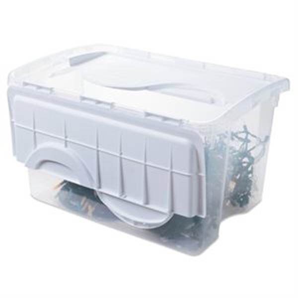 Sterilite Single 48-quart Clear Hinged Lid Storage Tote Box